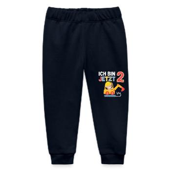 Ich bin jetzt 2 Bagger Bär 2. Geburtstag - Baby Organic Jogginghose Baby Tumbler von Stanley/Stella - Navy - Vorne