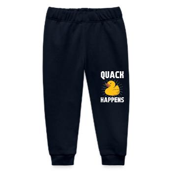 Rubber Ducks Gift Yellow Duck Quack Happens - Baby Organic Sweatpants by Stanley/Stella - navy - Front