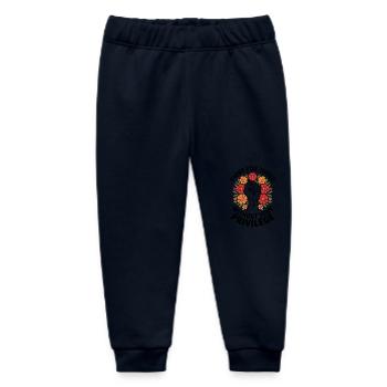 Lutte pour le poing des fleurs sans privilèges - Pantalon de jogging bébé bio Stanley/Stella - marine - Devant
