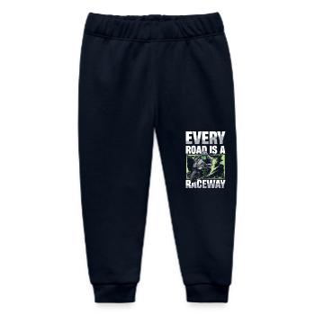 Jede Straße Ist Eine Rennstrecke Motorradfahrer - Baby Organic Jogginghose Baby Tumbler von Stanley/Stella - Navy - Vorne