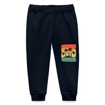 Palmen Insel Urlaub Reise - Baby Organic Jogginghose Baby Tumbler von Stanley/Stella - Navy - Vorne