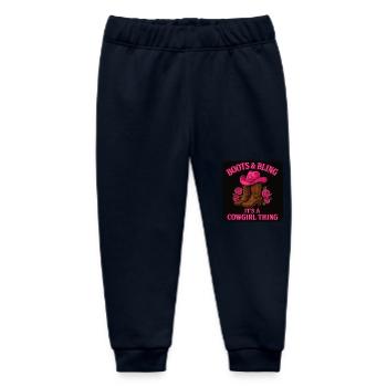 Cow girl: Boots & Bling – It's A Thing - Baby Organic Jogginghose Baby Tumbler von Stanley/Stella - Navy - Vorne