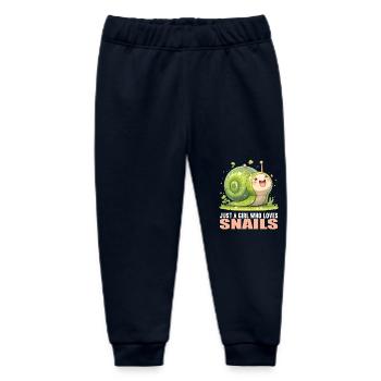 Schnecken Schnecke - Baby Organic Jogginghose Baby Tumbler von Stanley/Stella - Navy - Vorne