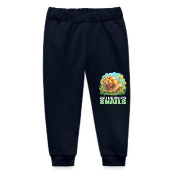 Schnecken Schnecke - Baby Organic Jogginghose Baby Tumbler von Stanley/Stella - Navy - Vorne