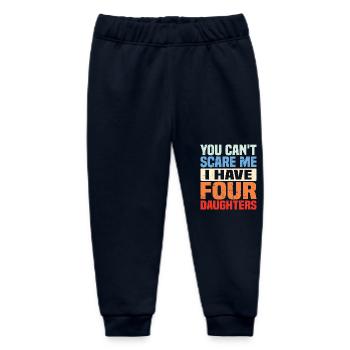 Tu ne peux pas me faire peur, j’ai quatre filles - Pantalon de jogging bébé bio Stanley/Stella - marine - Devant