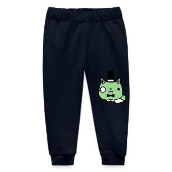 Sir Katze Gentleman Zylinder Monokel Reicher Herr - Baby Organic Jogginghose Baby Tumbler von Stanley/Stella - Navy - Vorne