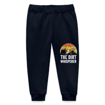 Excavator Construction Worker - Baby Organic Sweatpants by Stanley/Stella - navy - Front