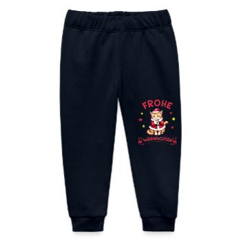 Merry Christmas Frohe Weihnacht catmas süße Katze - Baby Organic Jogginghose Baby Tumbler von Stanley/Stella - Navy - Vorne
