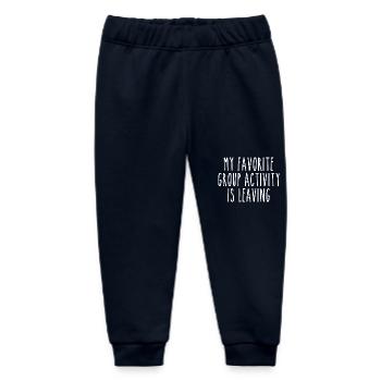 My favorite group activity is leaving - Baby Organic Sweatpants by Stanley/Stella - navy - Front