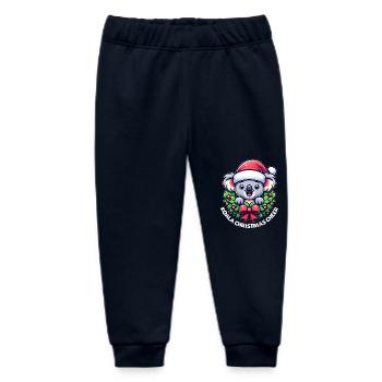 Christmas Koala - Baby Organic Sweatpants by Stanley/Stella - navy - Front