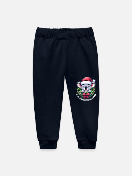 Christmas Koala - Baby Organic Sweatpants by Stanley/Stella - navy