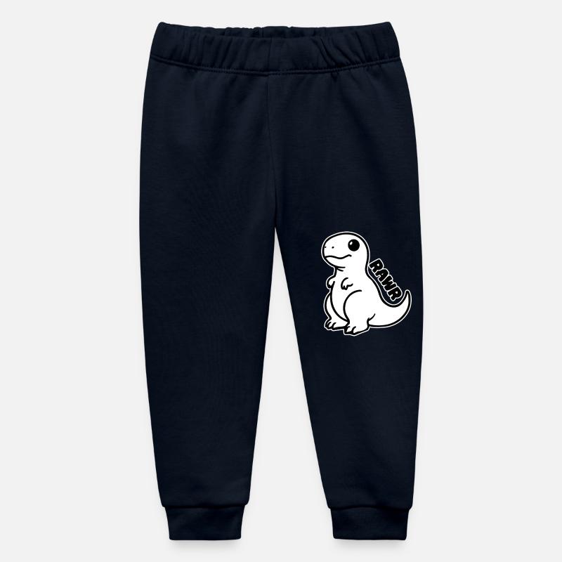 Dinosaure mignon - T-rex Rawr Design - Pantalon de jogging bébé bio Stanley/Stella - marine