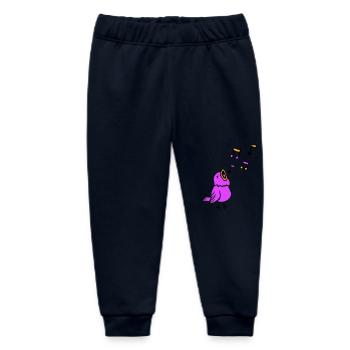 Musiknoten Singvogel Spatz singt zwitschert Musik - Baby Organic Jogginghose Baby Tumbler von Stanley/Stella - Navy - Vorne