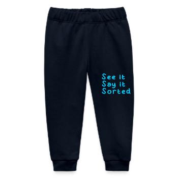 SEE IT SAY IT SORTED - Baby Organic Sweatpants by Stanley/Stella - navy - Front