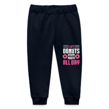 Donut Lover - Baby Organic Sweatpants by Stanley/Stella - navy - Front