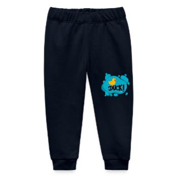 Duck! -CB - Baby Organic Sweatpants by Stanley/Stella - navy - Front