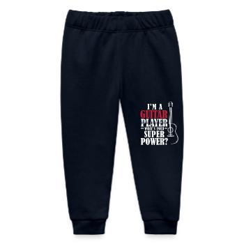 I am A Guitar Player - Baby Organic Sweatpants by Stanley/Stella - navy - Front
