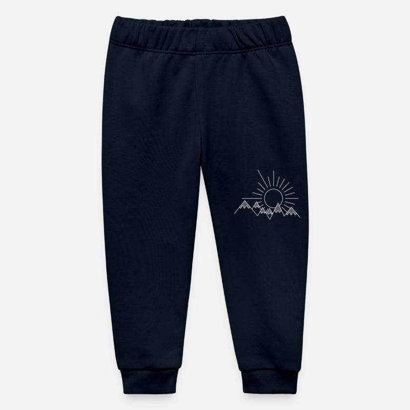Montagnes - Pantalon de jogging bébé bio Stanley/Stella - marine