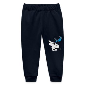 Winter Urlaub ski abfahrt witzig comic - Baby Organic Jogginghose Baby Tumbler von Stanley/Stella - Navy - Vorne