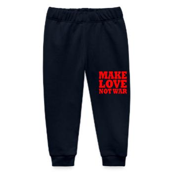 Make love not war - Baby Organic Sweatpants by Stanley/Stella - navy - Front