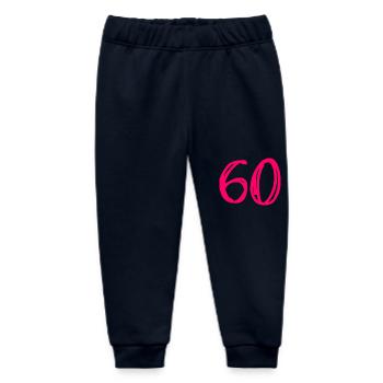 60 YEARS. 60TH ANNIVERSARY. BIRTHDAY 60 YEARS. 60 - Baby Organic Sweatpants by Stanley/Stella - navy - Front