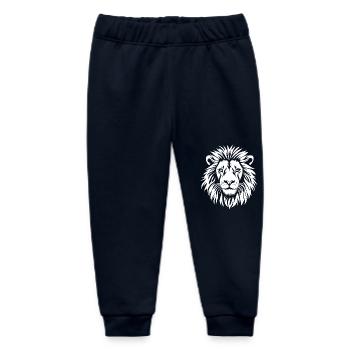 Löwe Gesicht - Baby Organic Jogginghose Baby Tumbler von Stanley/Stella - Navy - Vorne