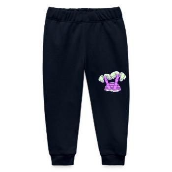 2 Palmen Insel Baum Streifen Sonne Sonnenuntergang - Baby Organic Jogginghose Baby Tumbler von Stanley/Stella - Navy - Vorne