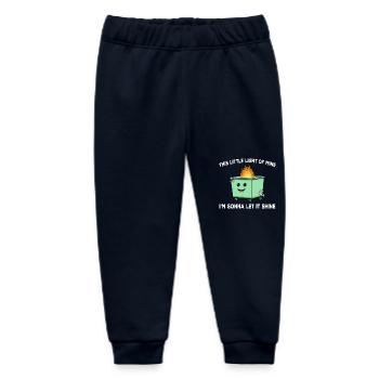 This Little Light Of Mine I'm going to Let It Shine - Baby Organic Sweatpants by Stanley/Stella - navy - Front