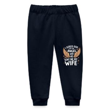 Frau Ehefrau Partnerin Familie Verheiratet - Baby Organic Jogginghose Baby Tumbler von Stanley/Stella - Navy - Vorne