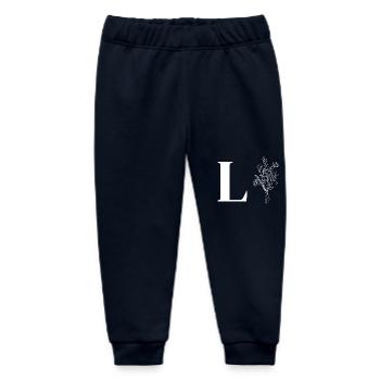 Minimalist flowers - Baby Organic Sweatpants by Stanley/Stella - navy - Front
