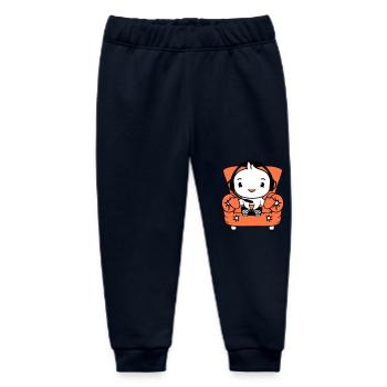 Ente Gamer zocken Controller Headset Sessel sitzen - Baby Organic Jogginghose Baby Tumbler von Stanley/Stella - Navy - Vorne