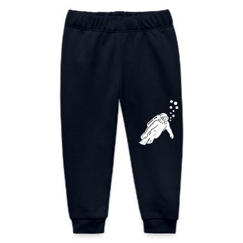 Diver Silhouette - Baby Organic Sweatpants by Stanley/Stella - navy - Front