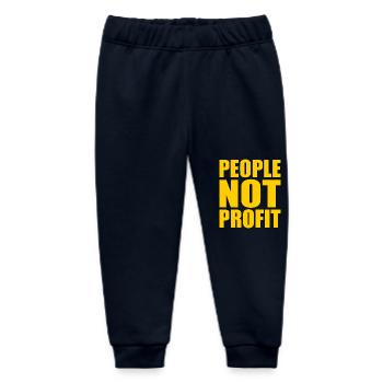 People not profit - Baby Organic Sweatpants by Stanley/Stella - navy - Front
