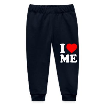 I love me - Baby Organic Sweatpants by Stanley/Stella - navy - Front