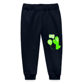 Cactus Balloon High Five Greeting Spikes Fun - Baby Organic Sweatpants by Stanley/Stella - navy - Front
