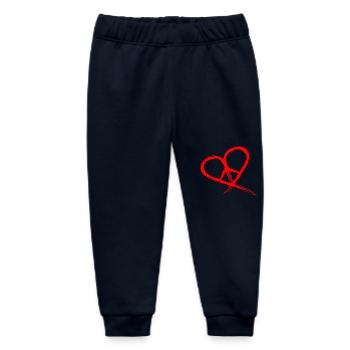 Peace Symbol Hippie Heart Peace Freedom Love - Baby Organic Sweatpants by Stanley/Stella - navy - Front
