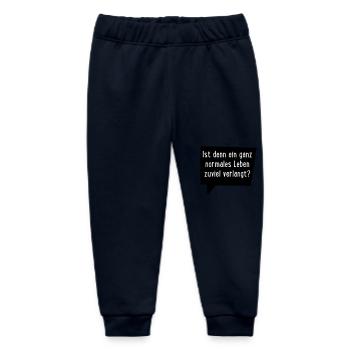 Ist ein ganz normales Leben denn zuviel verlangt? - Baby Organic Jogginghose Baby Tumbler von Stanley/Stella - Navy - Vorne