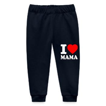 I love mama - Baby Organic Jogginghose Baby Tumbler von Stanley/Stella - Navy - Vorne