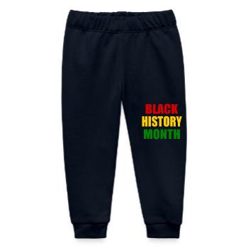 Black history month - Baby Organic Sweatpants by Stanley/Stella - navy - Front
