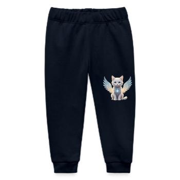 Angelic Cat - Baby Organic Sweatpants by Stanley/Stella - navy - Front