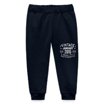 Birthday Gift 2015 - born in January 2015 - Baby Organic Sweatpants by Stanley/Stella - navy - Front