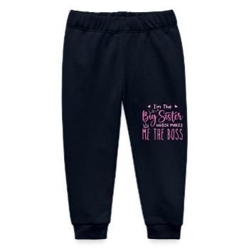 Ich bin die große Schwester - Baby Organic Jogginghose Baby Tumbler von Stanley/Stella - Navy - Vorne