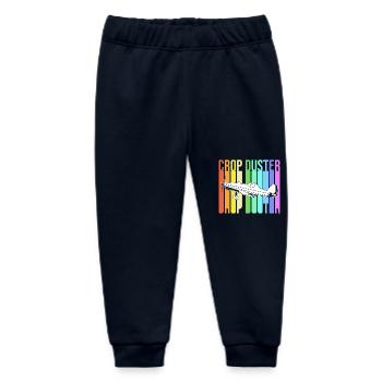 Crop Duster Airplane Pilot Gift - Baby Organic Sweatpants by Stanley/Stella - navy - Front