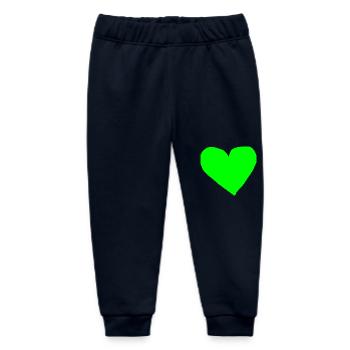 Heart Green Gift Idea Light Green Love Grass Green - Baby Organic Sweatpants by Stanley/Stella - navy - Front