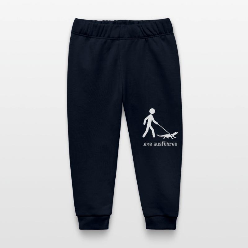 EXE Run Admin Computer Scientist Programmer Baby Organic Sweatpants by Stanley/Stella