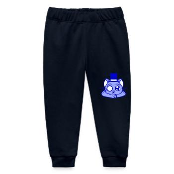 Sir Katze Gentleman Zylinder Monokel Reicher Herr - Baby Organic Jogginghose Baby Tumbler von Stanley/Stella - Navy - Vorne