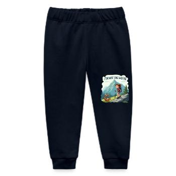 I thought this was the FLAT TRAIL - Hiking Mountains - Baby Organic Sweatpants by Stanley/Stella - navy - Front