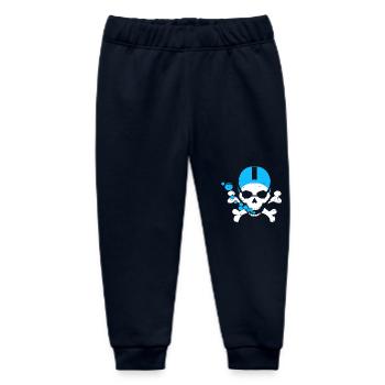 Swimming Skull - Baby Organic Sweatpants by Stanley/Stella - navy - Front