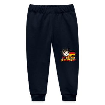 Deutschland Fan – Mit Herz und Leidenschaft - Baby Organic Jogginghose Baby Tumbler von Stanley/Stella - Navy - Vorne