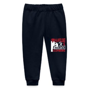 My lifeline is mountaineering, hiking adventures - Baby Organic Sweatpants by Stanley/Stella - navy - Front